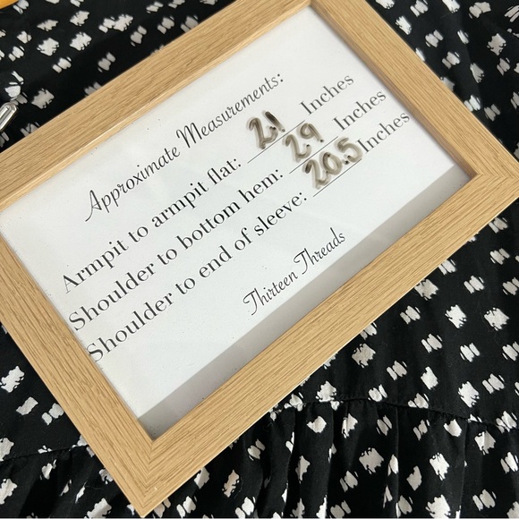 Anthropologie Maeve Black and White Lila Tiered Boho 100% Rayon Blouse - Picture 8 of 8